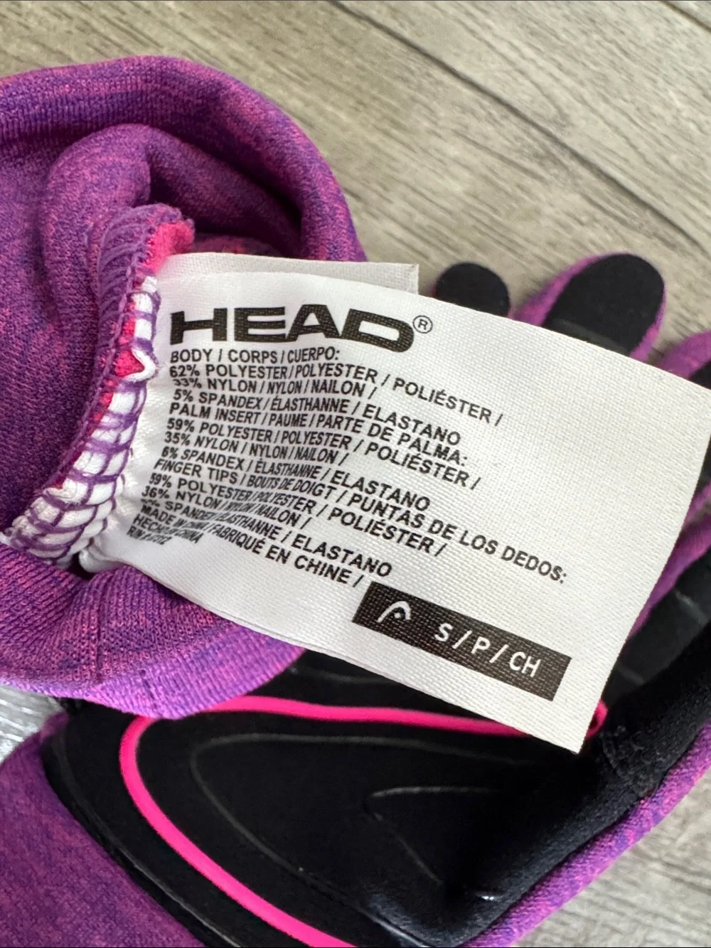 HEAD Pink Touchscreen Sensatec Winter Gloves Purple Kids - Small